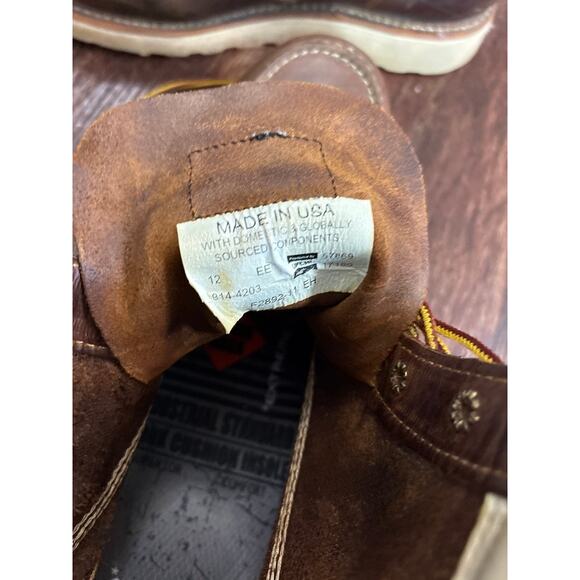 Thorogood Men\'s Brown Leather Heritage Work Boots Size 12 main image 6